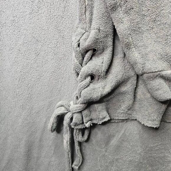 Know Rose Side Tie Sweater Gray Womens Size M - Picture 2 of 11